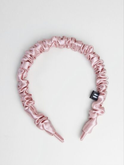 Pink satin headband
