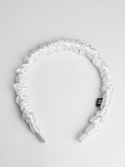 white satin headband